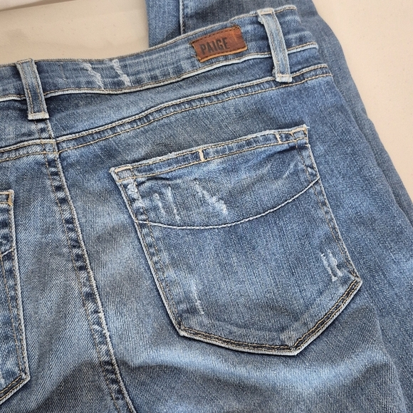 Paige Verdugo Ultra Skinny Low Rise Distressed Jeans - Size 27   ** Light Stains - Picture 6 of 12